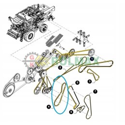 New Holland CX 84432785 grūdų keptuvės diržas