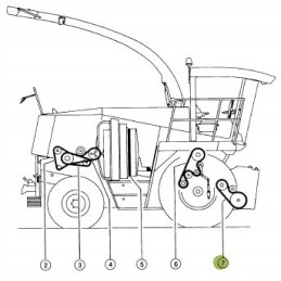 Claas Jaguar įsiurbimo ritinėlių pavaros diržas