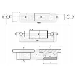 Lenkiškas priekabos cilindras hl6011 75 2 500