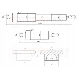 Teleskopinė pavara 75 2 500 g hl 6011 hidrolideris