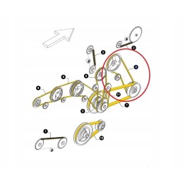 New Holland TX TF Case 89513984 801 deflektoriaus diržas