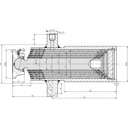 Priekabos hidraulinis cilindras st5 1050 8t l 388
