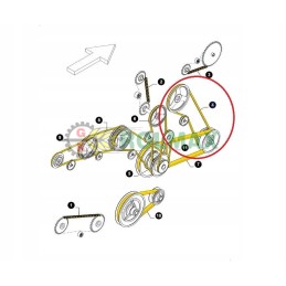 New Holland TX TF Case 89513984 801 deflektoriaus diržas