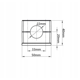 5x vienas gnybtas 22mm hidraulinėms linijoms montuoti