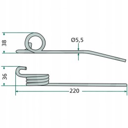 Ritės pirštas John Deere 800 kairėje nuo se Nr