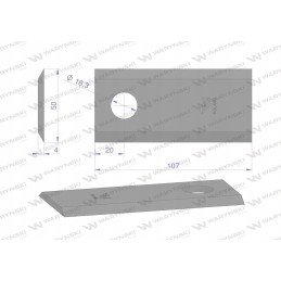 Vejapjovės peilis 107x50x4mm skylė 18 25 naudojimas