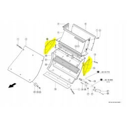 Šoninė nusidėvėjimo plokštė Claas 930 980 trupintuvams