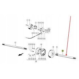 606872 1 stabdžių tarpinis velenas