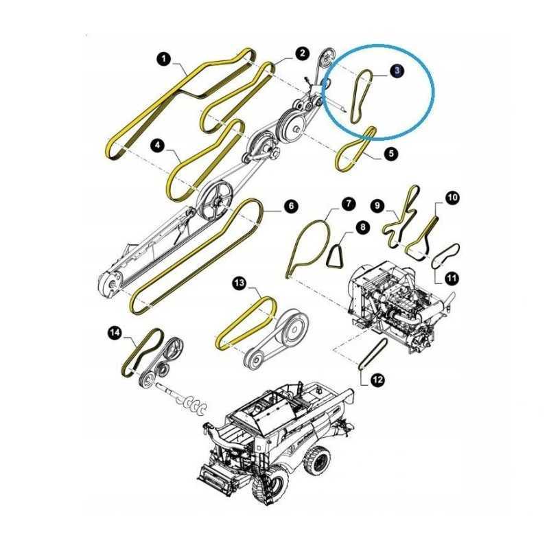 New Holland CX 84073457 grūdų konvejerio juosta