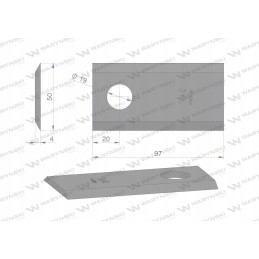 Vejapjovės peilis 97x50x4mm skylė 19 panaudojimų