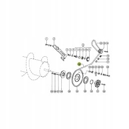 Claas 650174 0 rollon įsiurbimo būgno grandinė