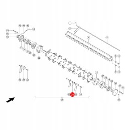 Claas pašarų kombaino peilio krūmas 736871 2 yg
