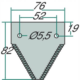 Dalgio ašmenys 2 7 mm new Holland 80309197 80365110