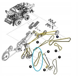 New Holland CX 84432785 grūdų keptuvės diržas