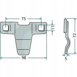 Pirštų spaudimo peilio laikiklis John Deere 200E