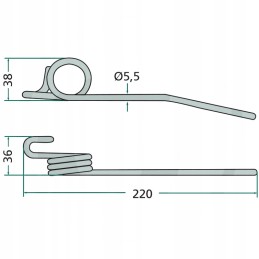 Ritės pirštas John Deere 800, tiesiai iš p. Nr