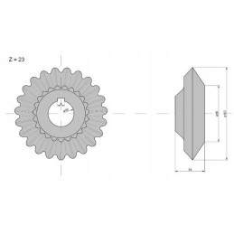 Išmetimo pavaros žvaigždutė iš 23 claas