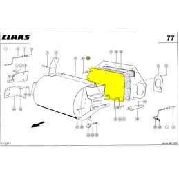 Iškrovimo dangtelis claas jaguar 800 930 0762022