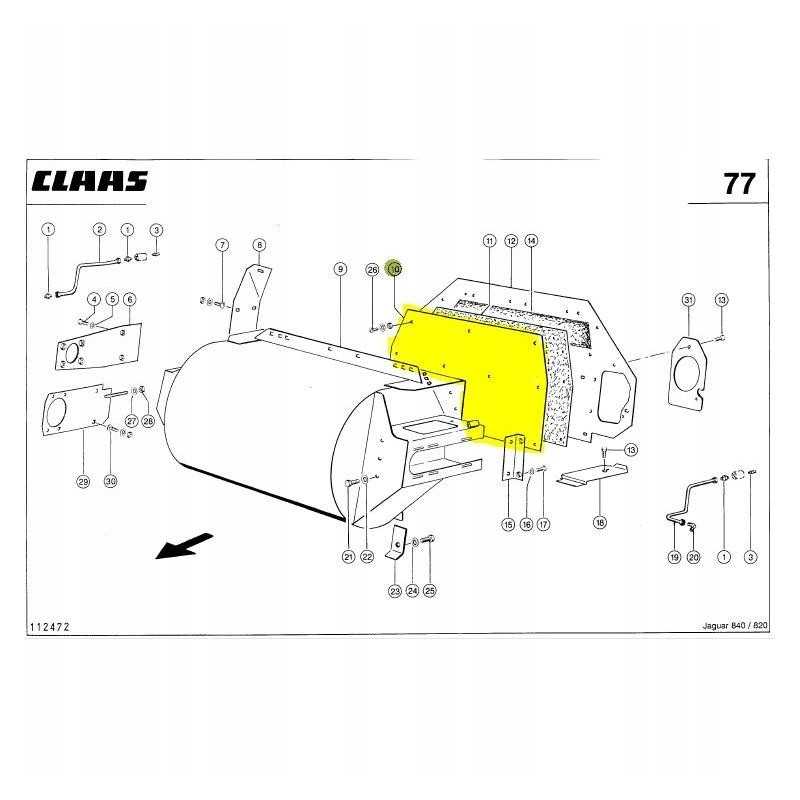 Iškrovimo dangtelis claas jaguar 800 930 0762022