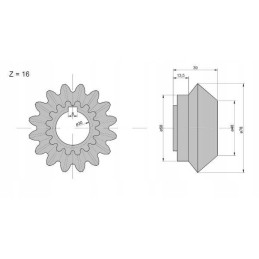 Claas RM 60 išleidimo pavaros žvaigždutė