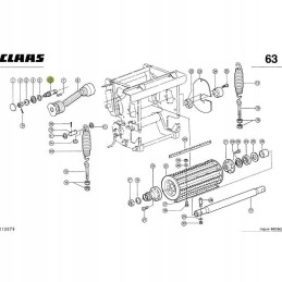 Pavaros kaiščio viršutinis volas Claas Jaguar 0009873700