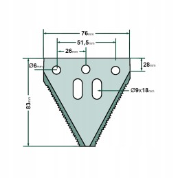 „Schumacher John Deere“ smulkių griovelių dalgio ašmenys