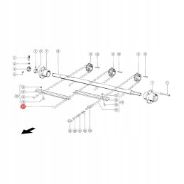 Claas 614895 2 ritinių pasvirusi perdavimo grandinė