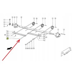 614895 2 konvejerio grandinė 38 4 vb x 94 ritinėliai