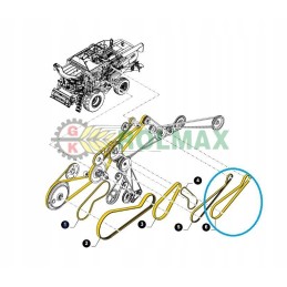 Eigos diržas new Holland cx 84057914 84175582 originalus