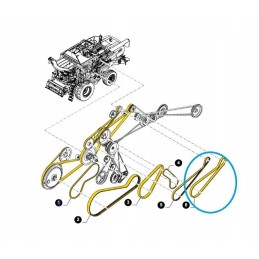 Eigos diržas new Holland cx 84057914 84175582 originalus