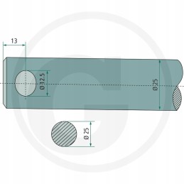 Shw krautuvo išlenktas 560 mm