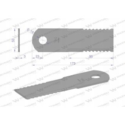 Sukamasis peilis 173x50x3mm skylė 18 065294 525100