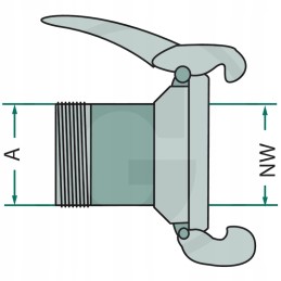 Kaištis su išoriniu sriegiu, karštai cinkuotas 15