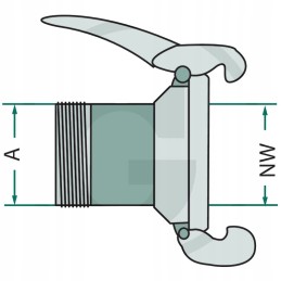 Kaištis su išoriniu sriegiu, karštai cinkuotas 15
