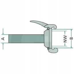 Kištukas su žarnos įvore, karštai cinkuota sistema