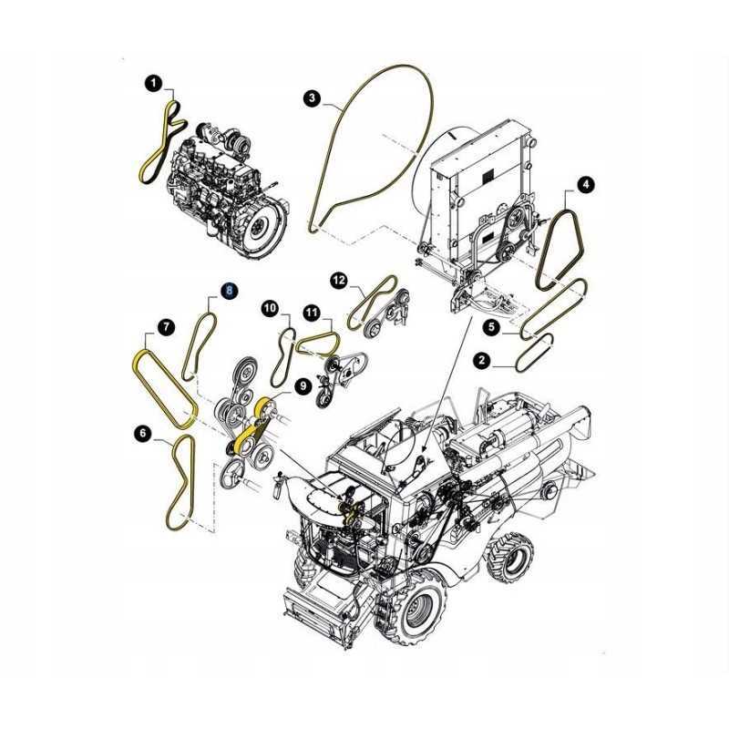 Atskyrimo diržas new holland cs cx csx case ct 84073