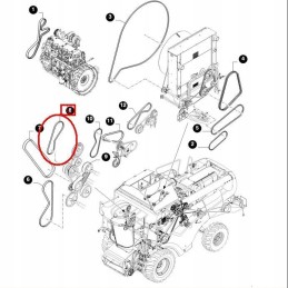 Atskyrimo diržas new holland cs cx csx case ct 84073