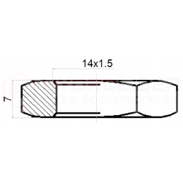 Siaura fiksavimo veržlė m14x1 5 hidrolideris