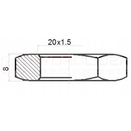 Siaura fiksavimo veržlė m20x1 5 hidrolideris