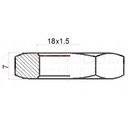 Siaura fiksavimo veržlė m18x1 5 hidrolideris