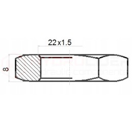 Siaura fiksavimo veržlė m22x1 5 hidrolideris