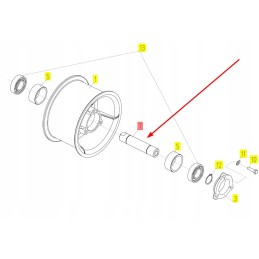 100173263 diržo įtempiklio velenas