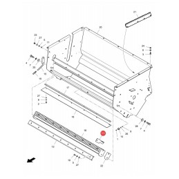 Fiksuotas pašarų kombaino peilis mf la322291650 originalus