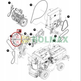 Atskyrimo diržas new holland cs cx csx case ct 84073