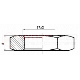 Siaura veržlė fiksuojanti m27x2 hidroliderį