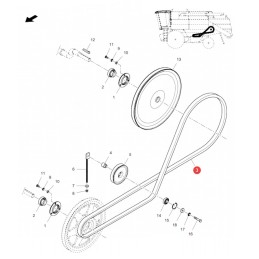 V formos diržas massey ferguson la340433474 originalus