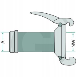 Kaištis su žarnos įvore, karštai cinkuotas, 120 mm 5