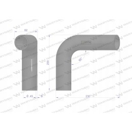 Radiatoriaus viršutinis alkūninis vamzdis sutvirtintas šarvais