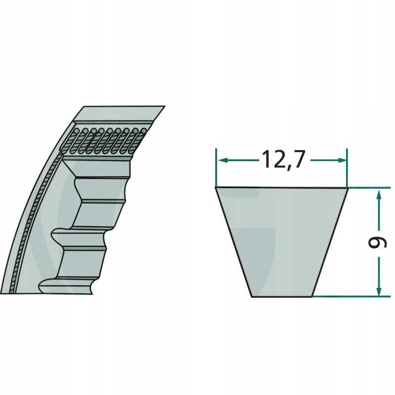 Dantytas trapecinis diržas XPA 2650