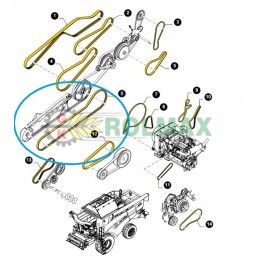 Iššokantis pavaros diržas 84434260 new holland cx